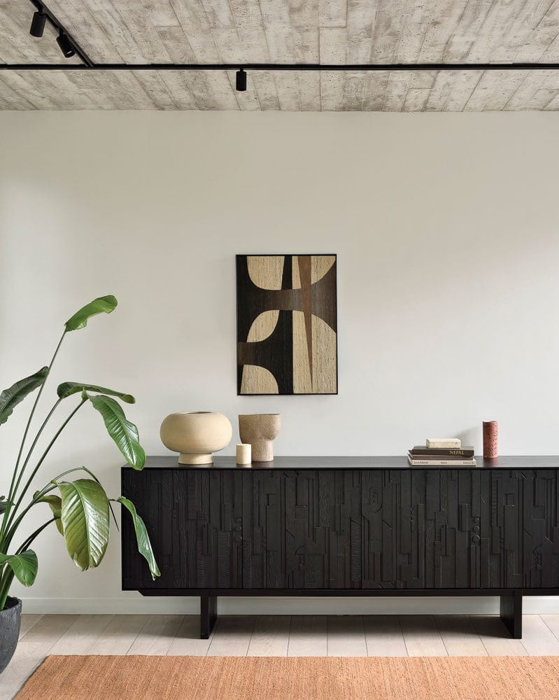 Black Teak / Three Door (67")