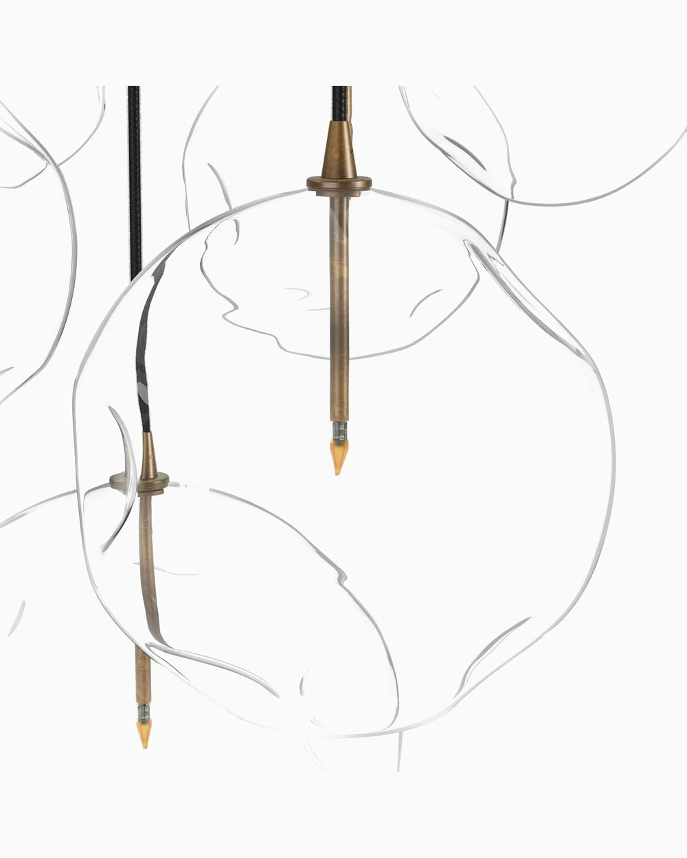 Heritage Bronze Brass / Organic Glass
