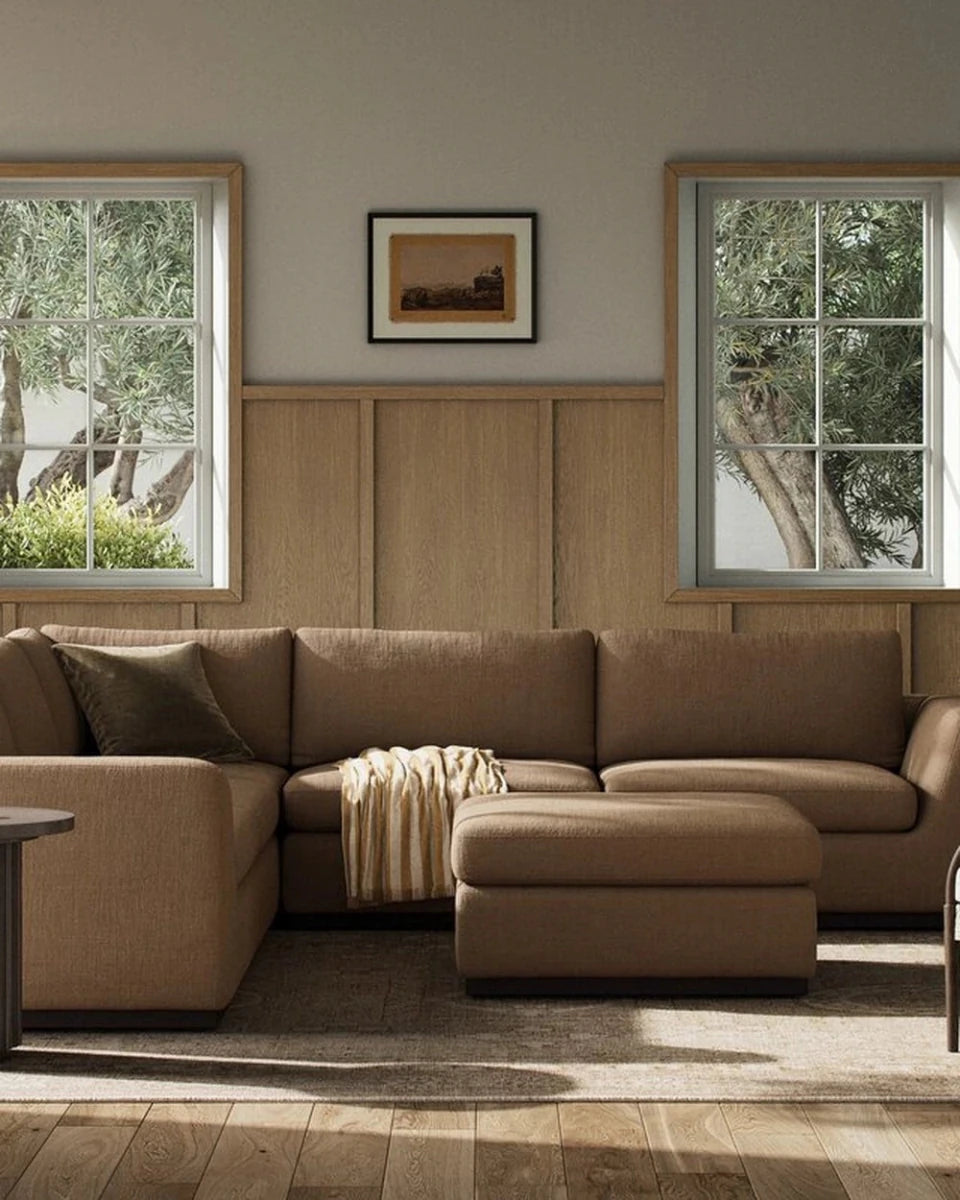 Savoy Ochre / Sectional + Ottoman