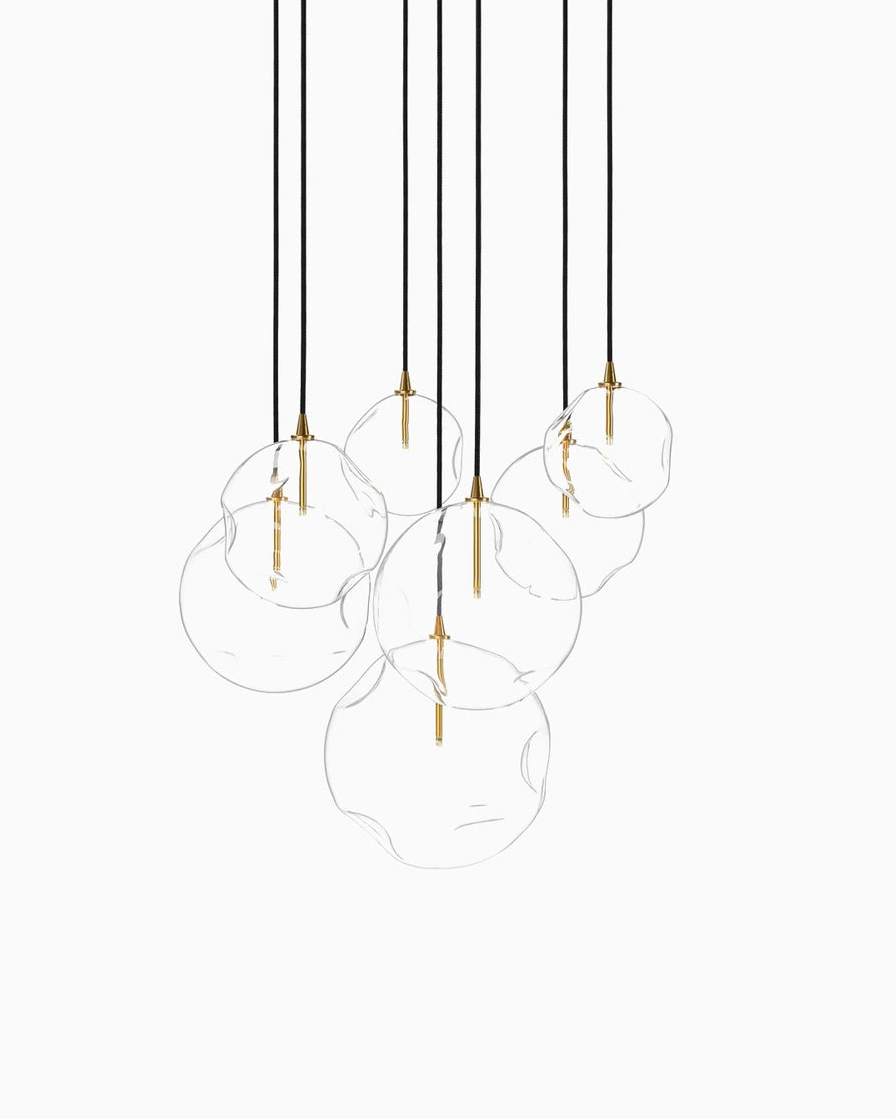 Burnished Brass / Organic Glass