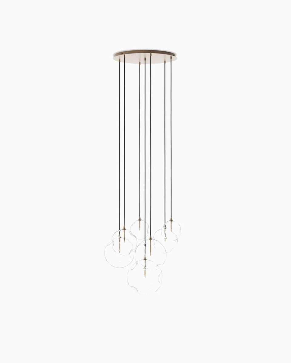 Heritage Bronze Brass / Organic Glass