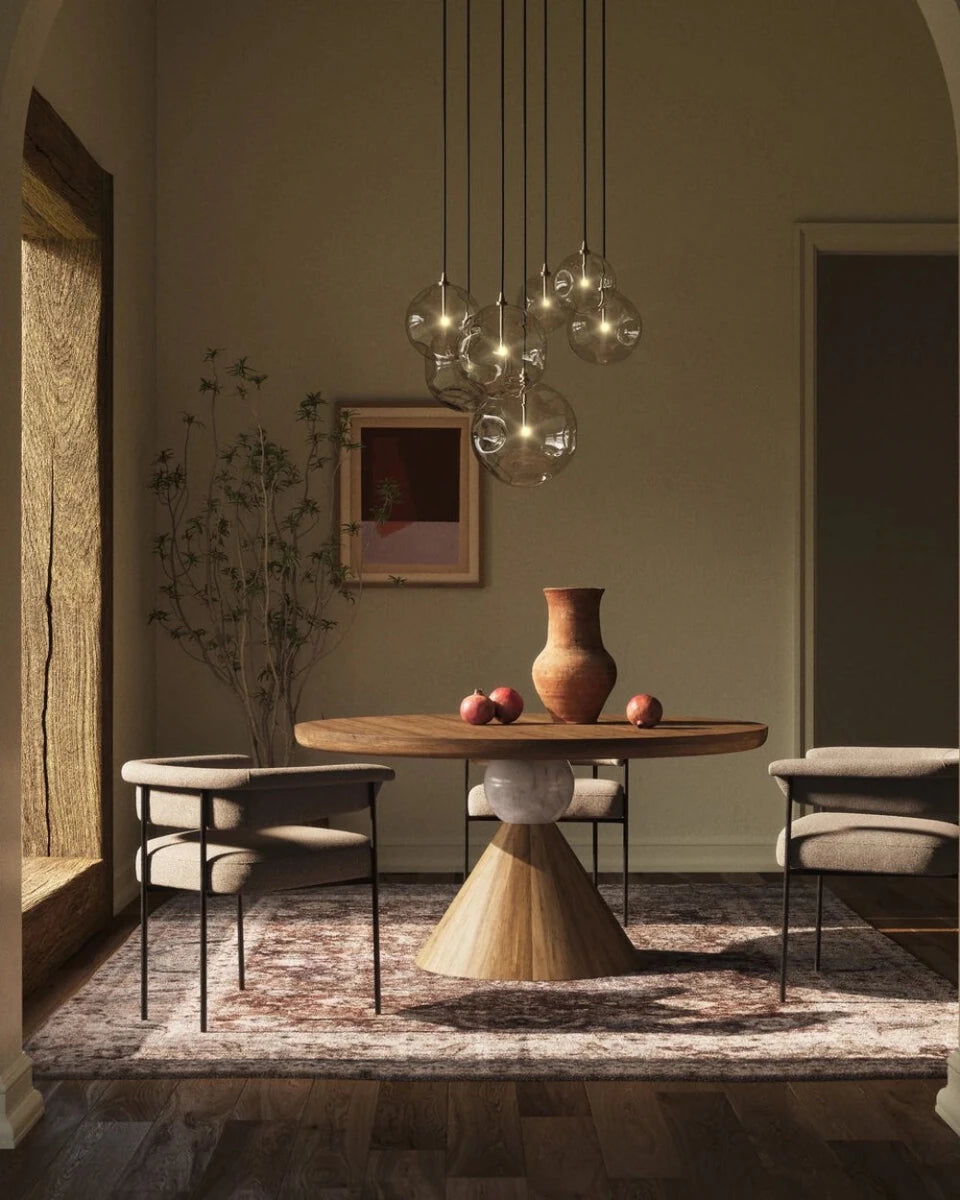 Heritage Bronze Brass / Organic Glass