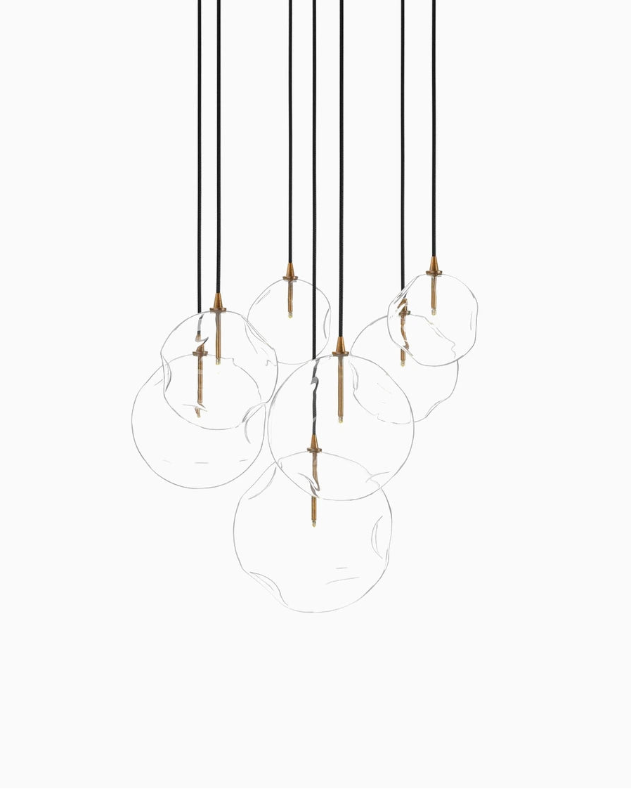 Heritage Bronze Brass / Organic Glass