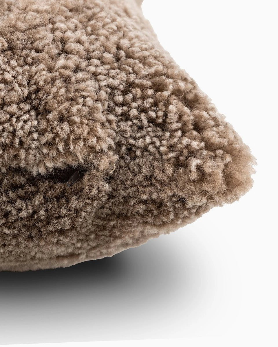 Taupe Shearling / 20" x 20" / Cover + Insert
