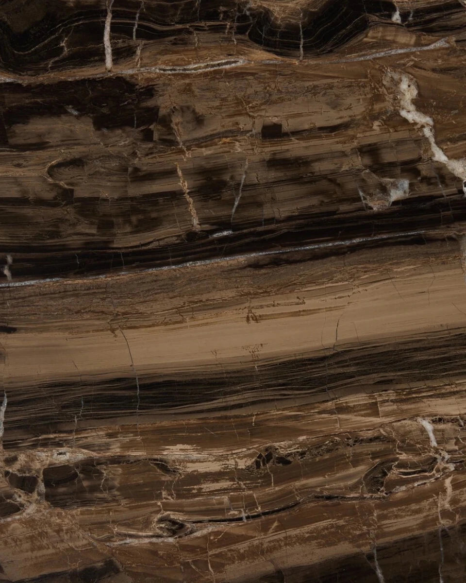 Small Antique White Marble + Large Rocky Brown Marble