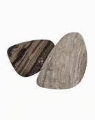 Large Antique White Marble + Small Rocky Brown Marble