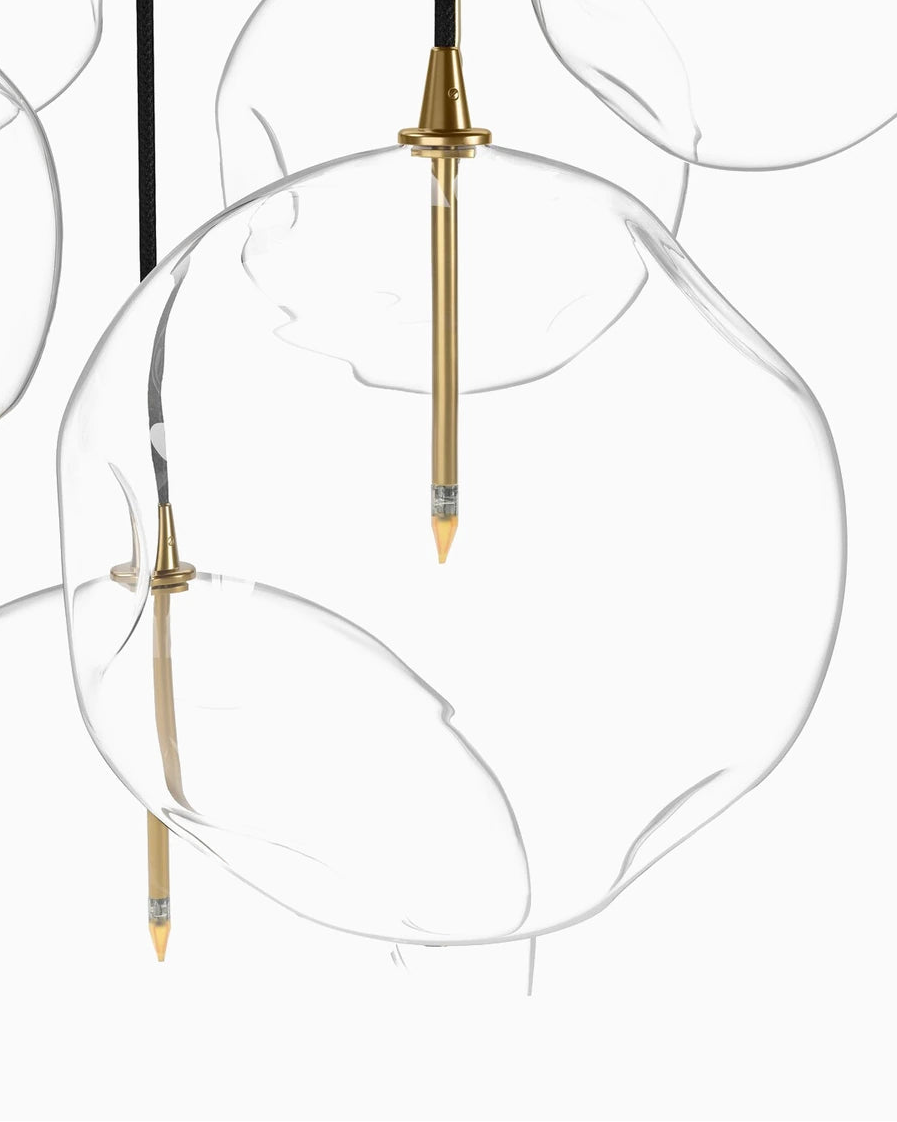 Burnished Brass / Organic Glass