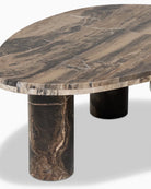 Small Antique White Marble + Large Rocky Brown Marble