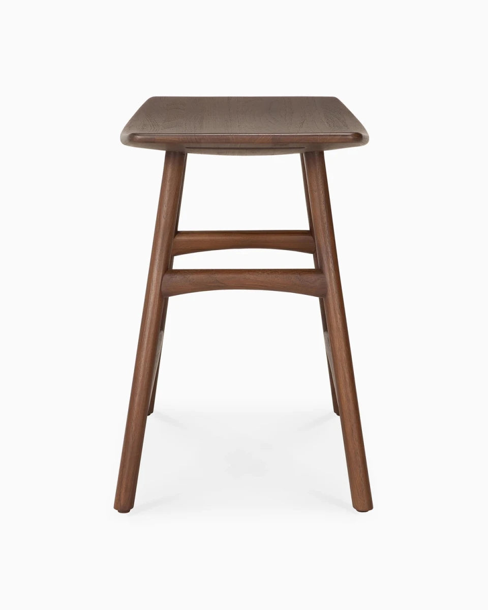 Brown Teak / No Cushion / Dining Height (19" Height)