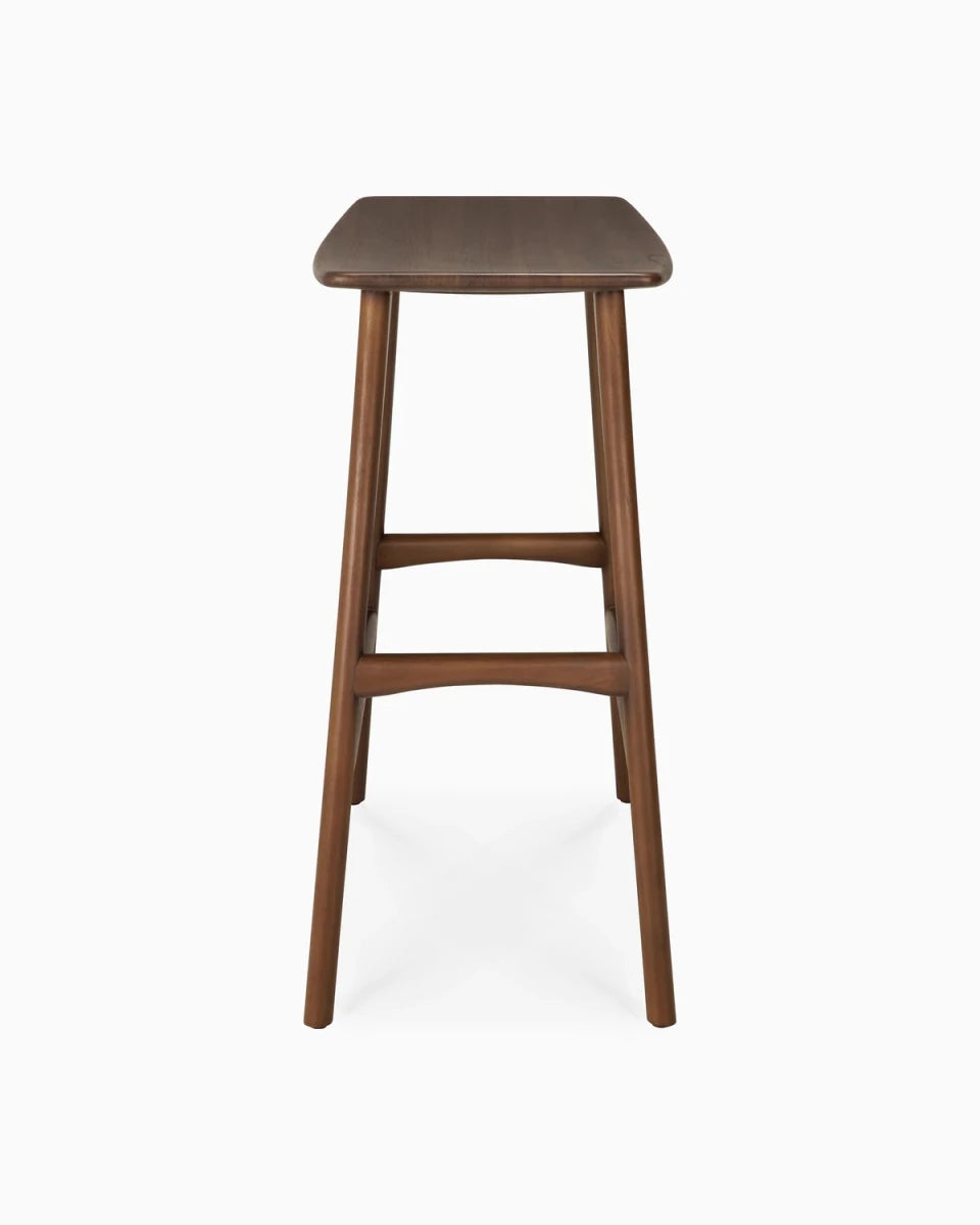 Brown Teak / No Cushion / Counter Height (26")
