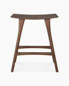 Brown Teak / No Cushion / Counter Height (26")
