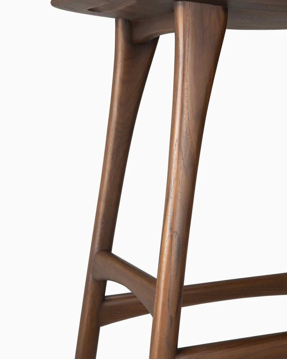 Brown Teak / No Cushion / Bar Height (32")