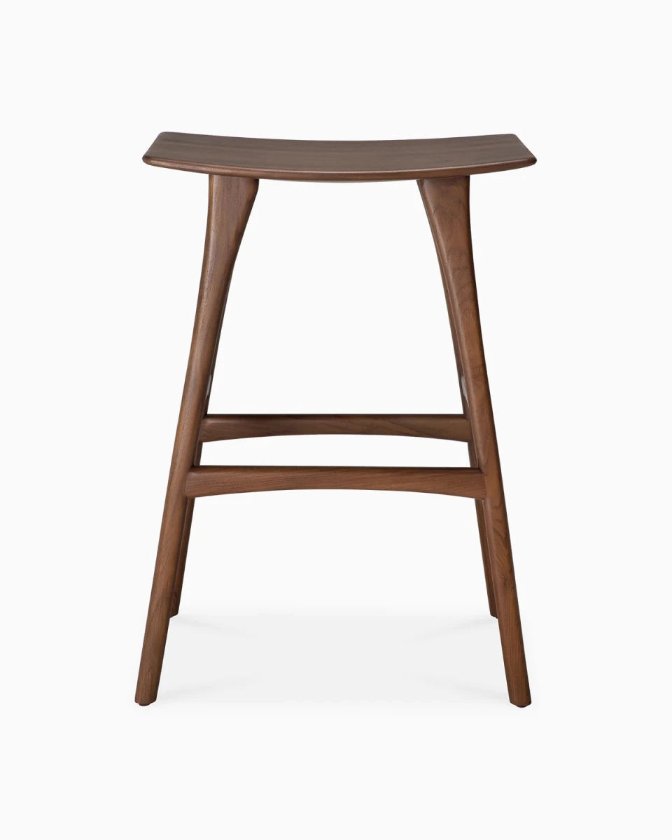 Brown Teak / No Cushion / Bar Height (32")