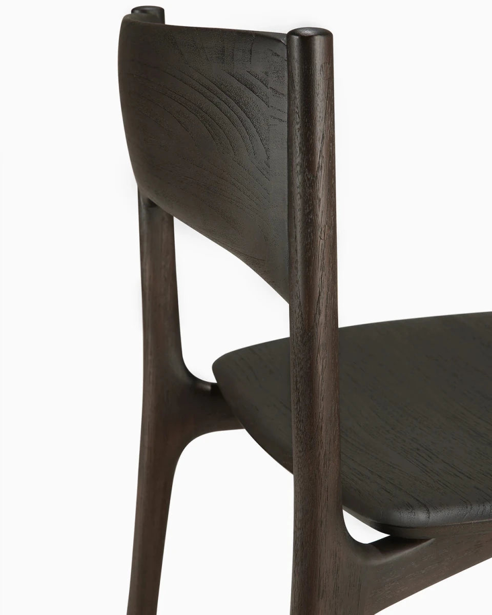 Dark Brown Teak / Without Armrest