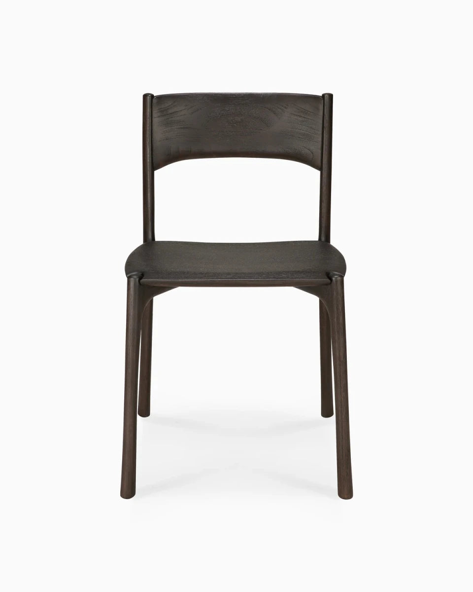 Dark Brown Teak / Without Armrest