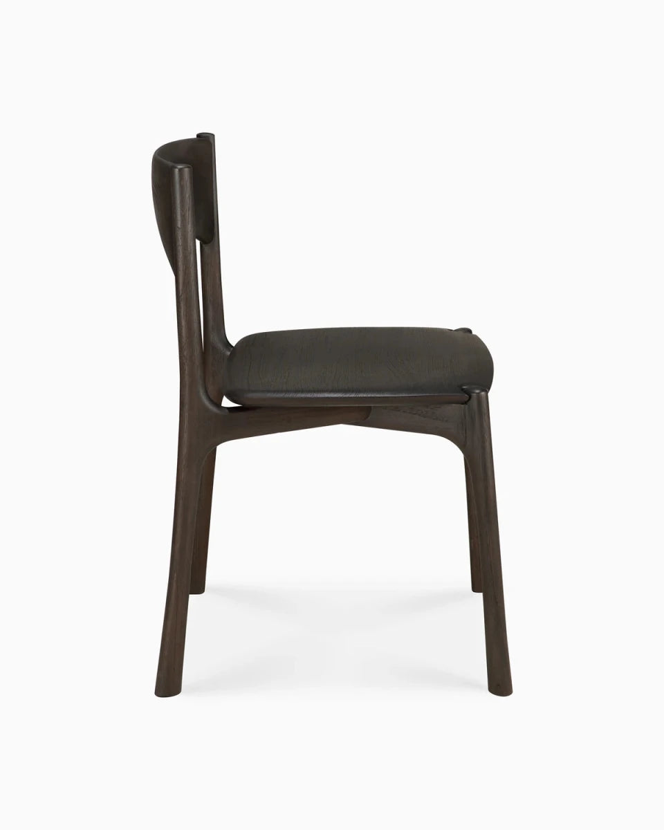 Dark Brown Teak / Without Armrest