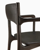 Dark Brown Teak / With Armrest