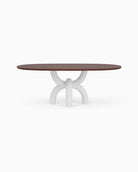 Walnut Top / White Plaster Base / 82" length | Seats 6