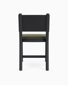 Balsam Velvet Seat / Black Leather Back / Ebony Oak Frame