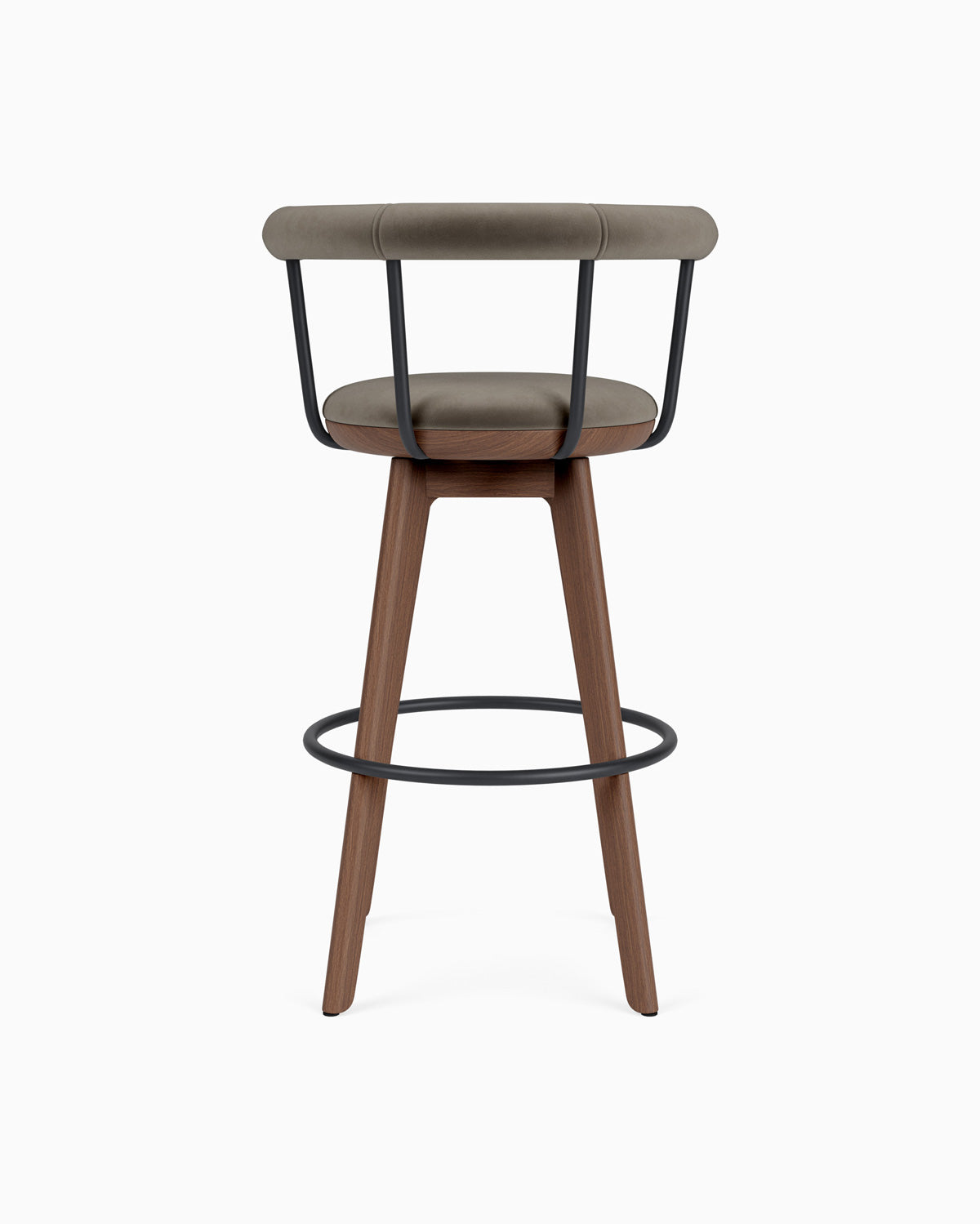 Mushroom Velvet / Walnut / Bar (31" Height)