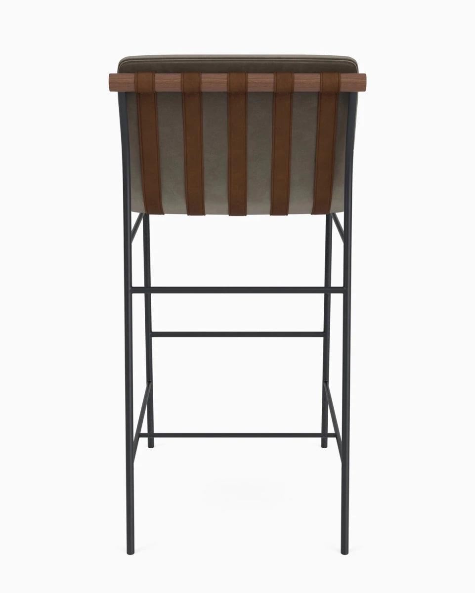 Mushroom Velvet / Walnut / Bar (30" Height)