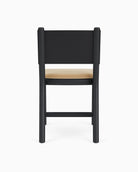 Caramel Velvet Seat / Black Leather Back / Ebony Oak Frame