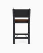 Cognac Velvet Seat / Black Leather Back / Ebony Oak Frame