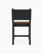 Cognac Velvet Seat / Black Leather Back / Ebony Oak Frame