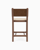 Oat Woven Seat / Chestnut Brown Leather Back / Walnut Frame