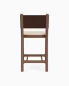 Oat Woven Seat / Maple Brown Leather Back / Walnut Frame