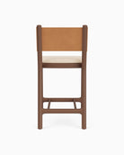 Oat Woven Seat / Saddle Leather Back / Walnut Frame