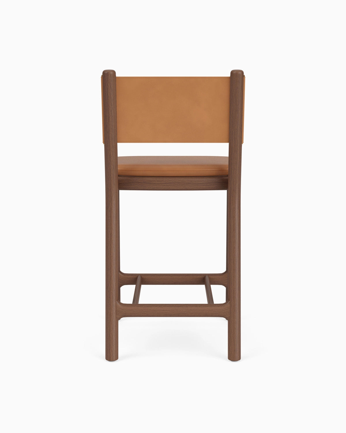 Saddle Leather Seat / Saddle Leather Back / Walnut Frame