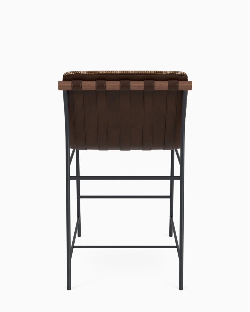 Heritage Plaid / Maple Leather Straps / Walnut / Counter (24" Height)