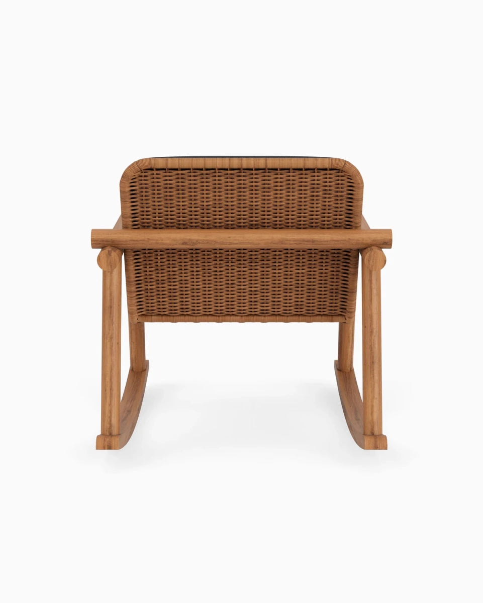 Slate FIQA Boucle / Tan Rattan Seat