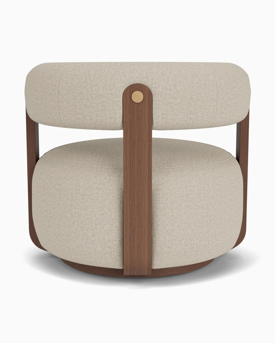 Flax Linen / Walnut Frame