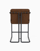 Chestnut Leather Seat / Chestnut Leather Sling / Matte Black / Counter (24.5" Height)