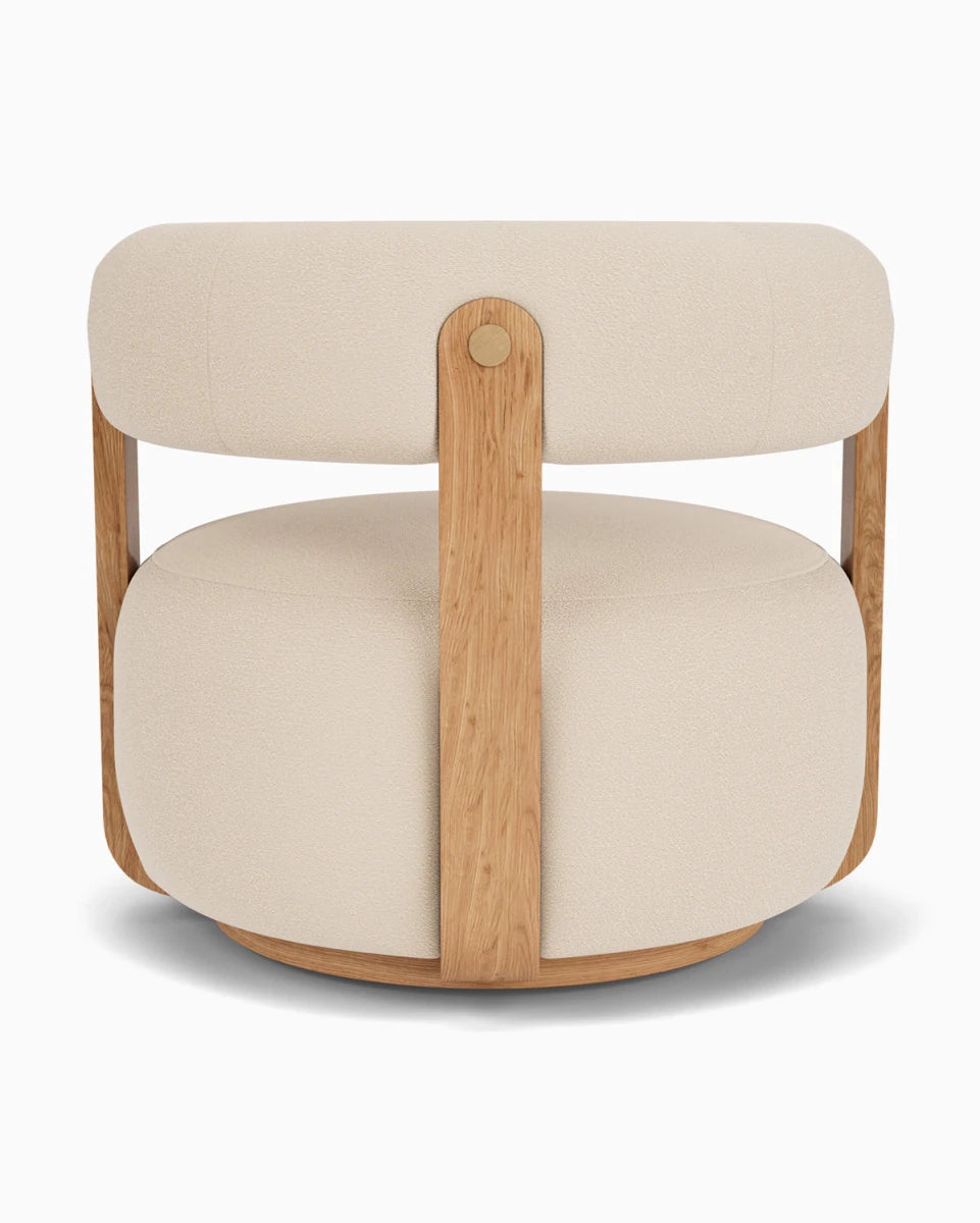 Oat Boucle / White Oak Frame