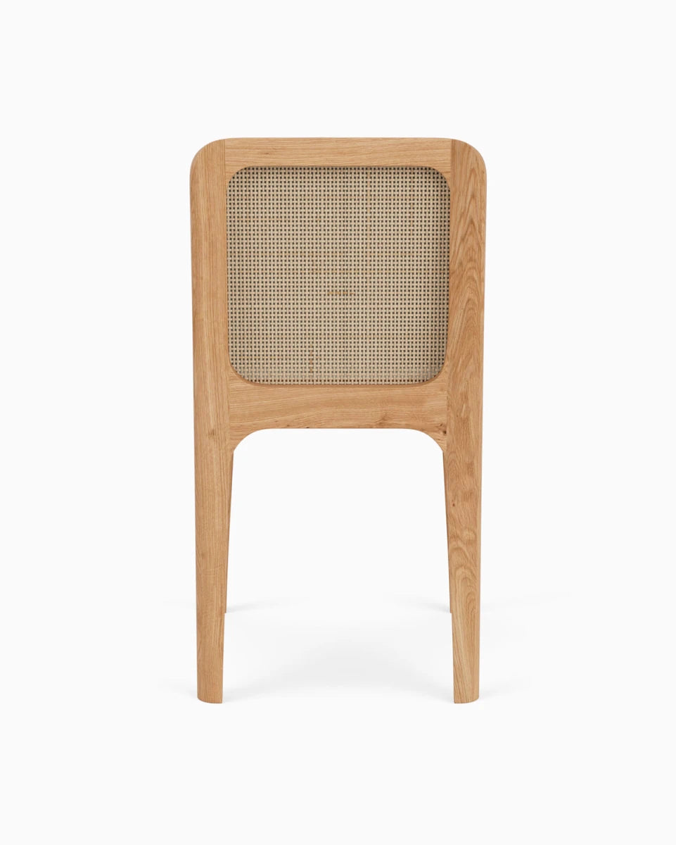 Pearl Leather Seat / White Oak Frame