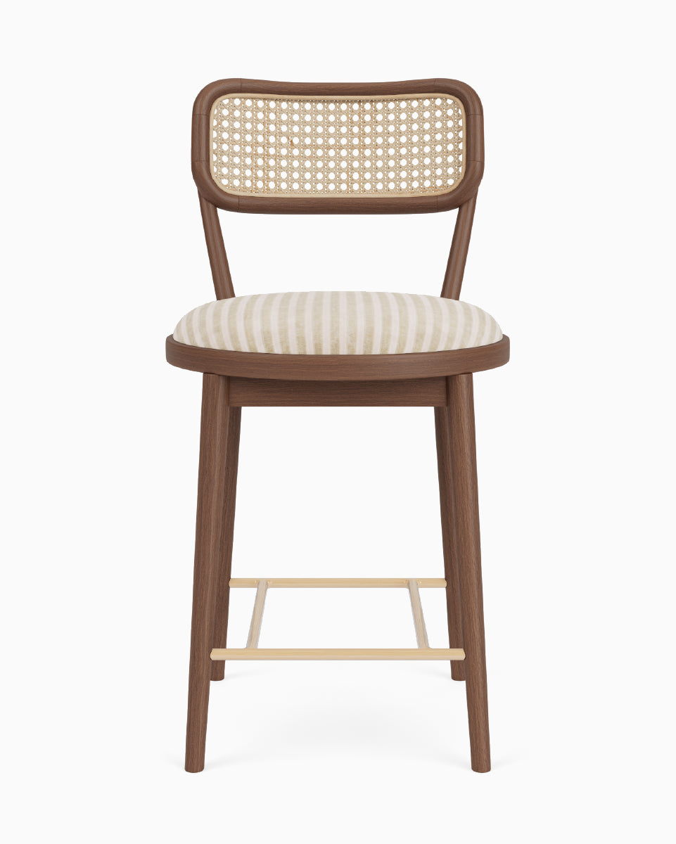 Au Lait Stripe / Walnut / Counter (24" Height)