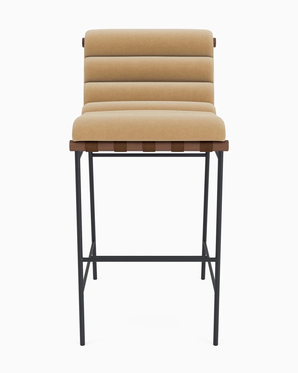 Caramel Velvet / Walnut / Bar (30" Height)