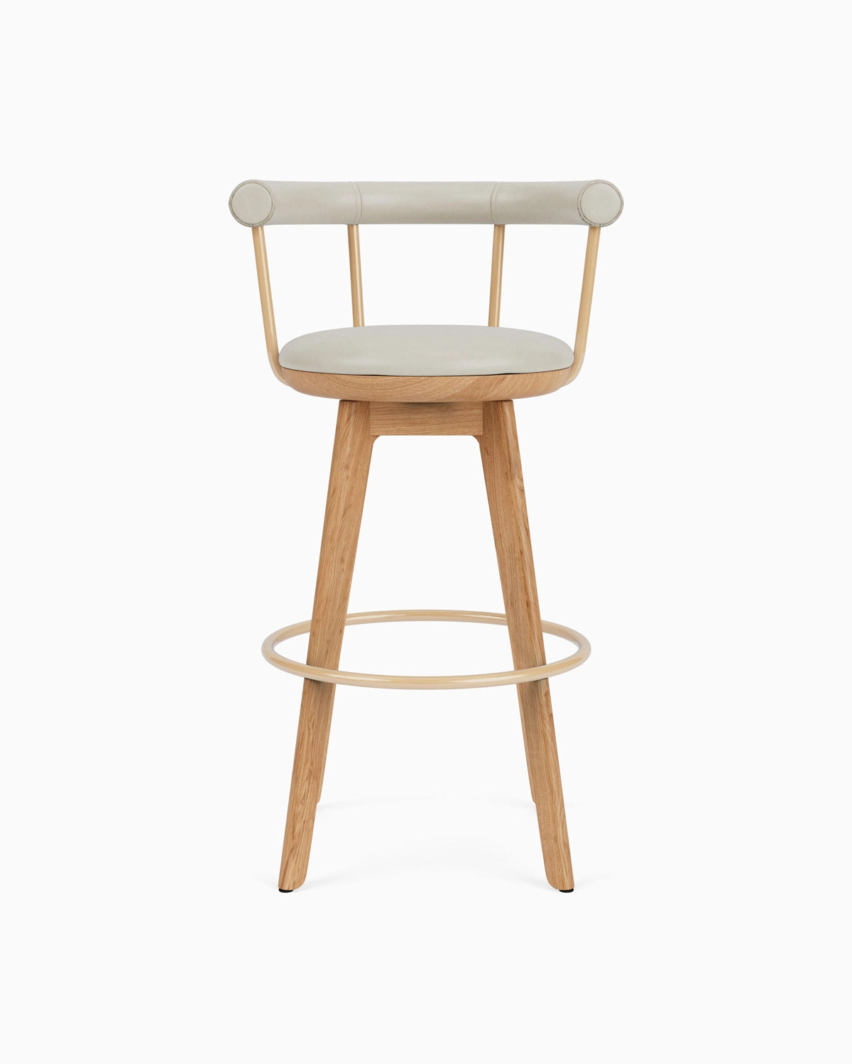 Pearl Leather / White Oak / Bar (31" Height)