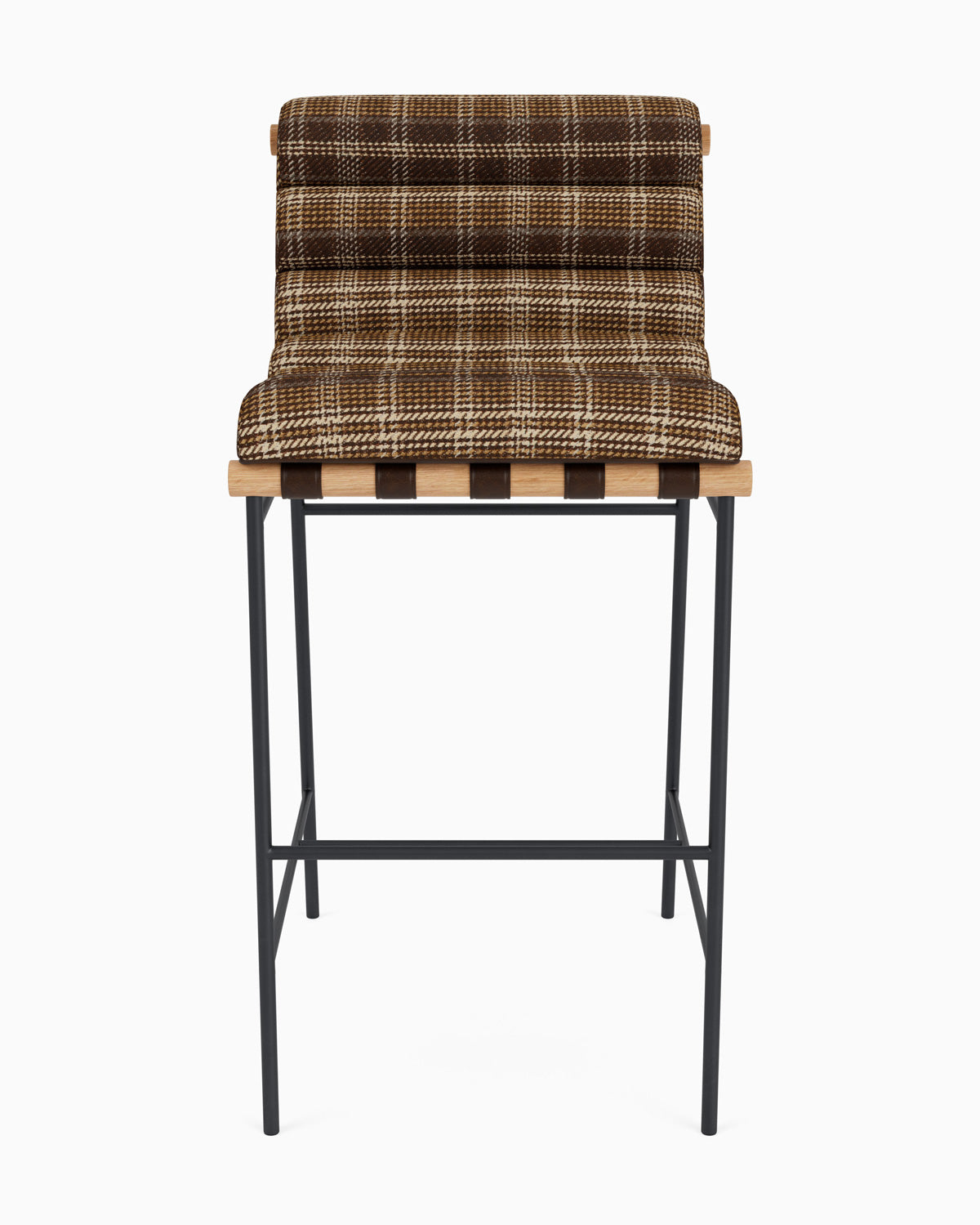 Heritage Plaid / Maple Leather Straps / White Oak / Bar (30" Height)