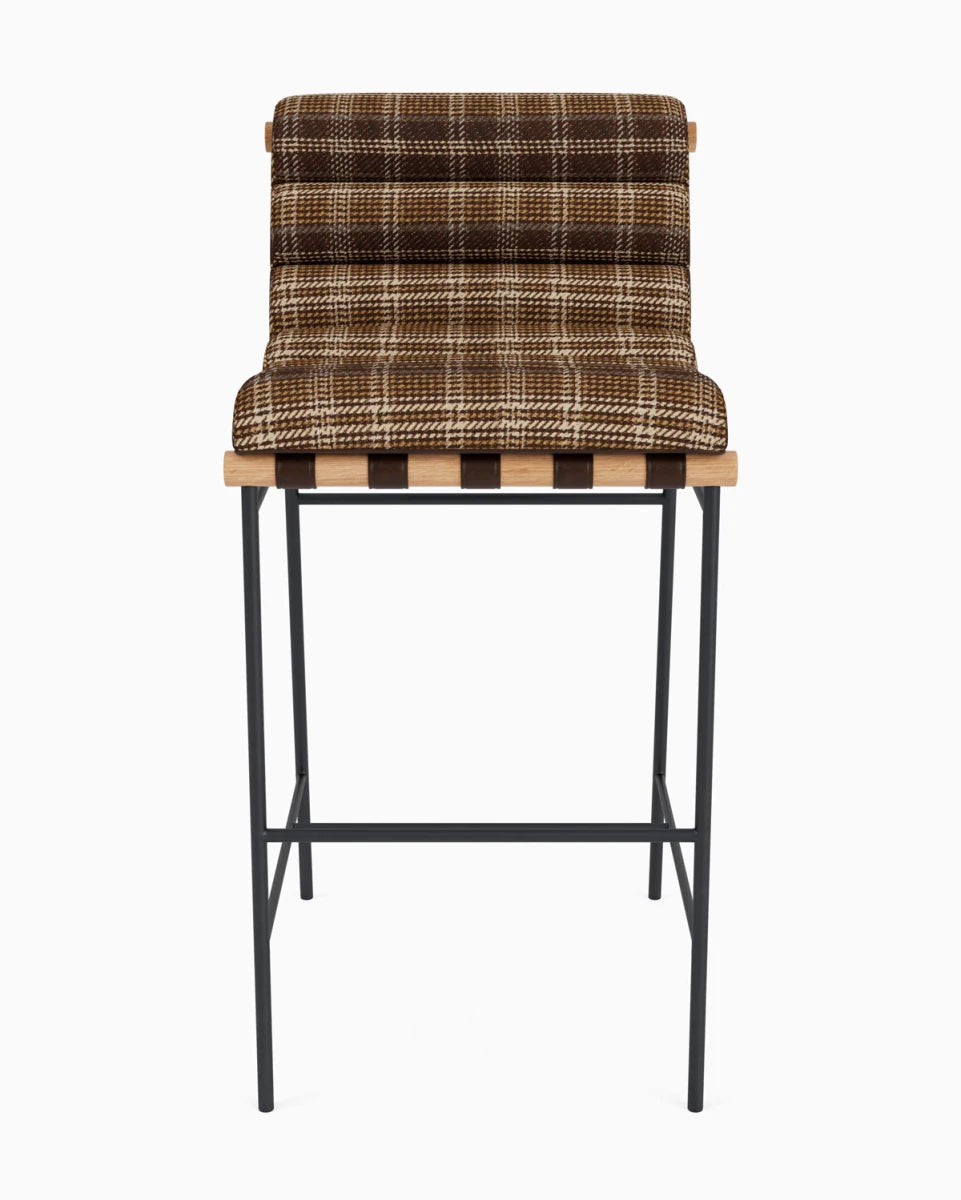 Heritage Plaid / Maple Leather Straps / White Oak / Bar (30" Height)