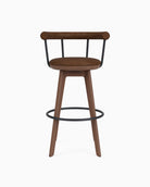 Chestnut Brown Leather / Walnut / Bar (31" Height)