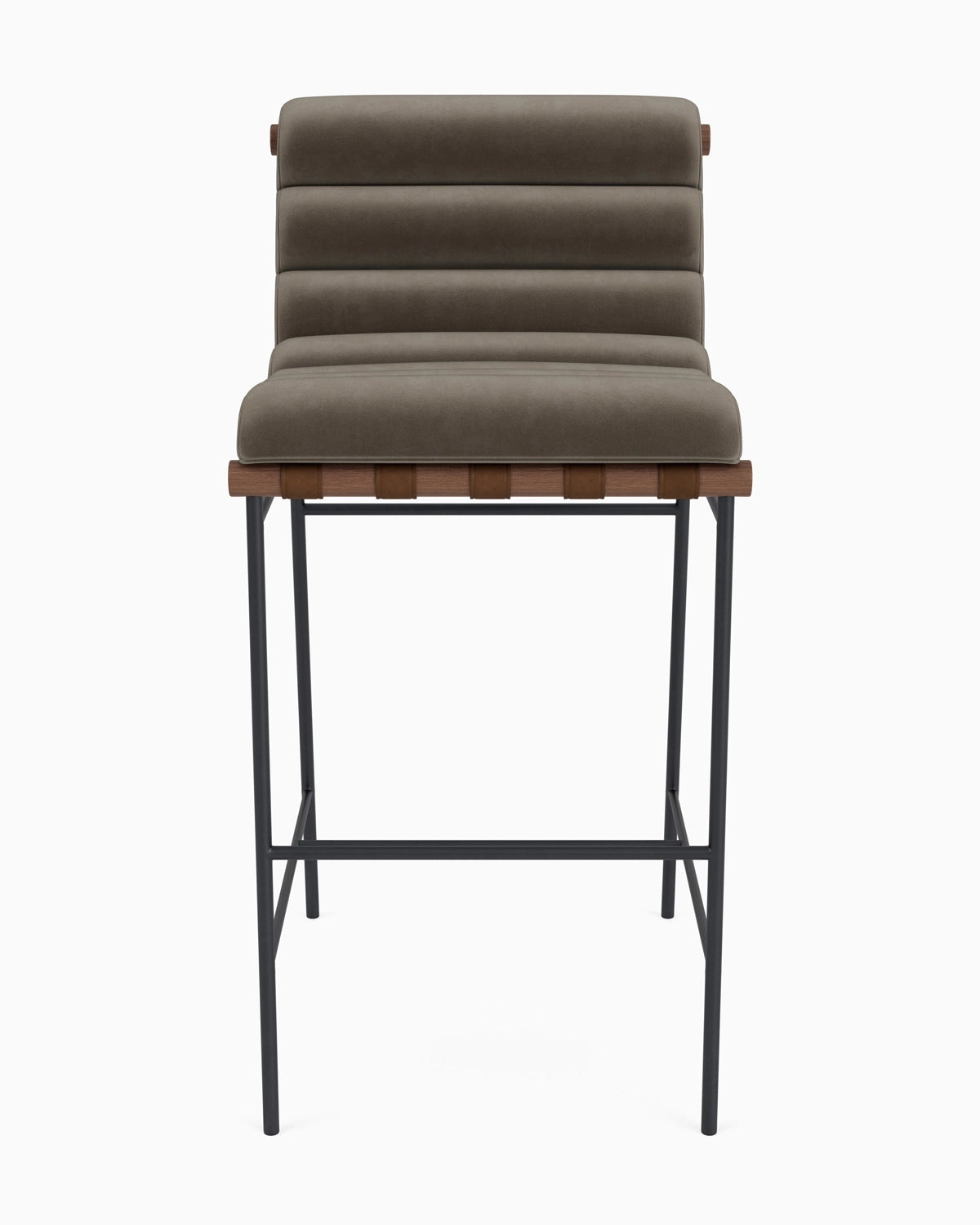 Mushroom Velvet / Walnut / Bar (30" Height)