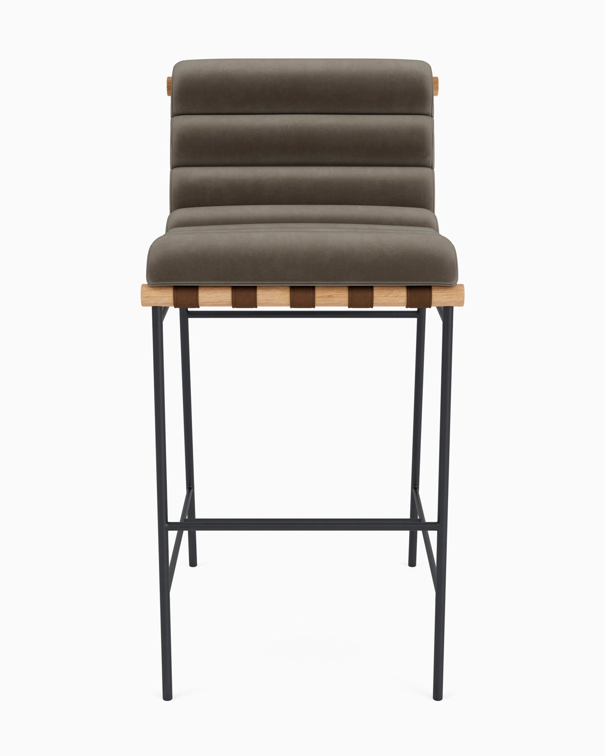 Mushroom Velvet / White Oak / Bar (30" Height)