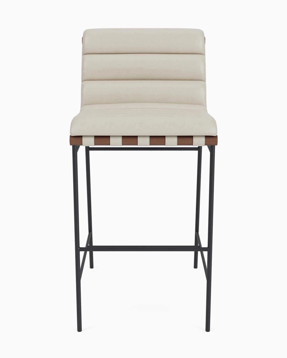 Pearl Leather / Walnut / Bar (30" Height)