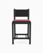 Cabernet Velvet Seat / Black Leather Back / Ebony Oak Frame