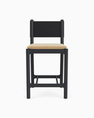 Caramel Velvet Seat / Black Leather Back / Ebony Oak Frame