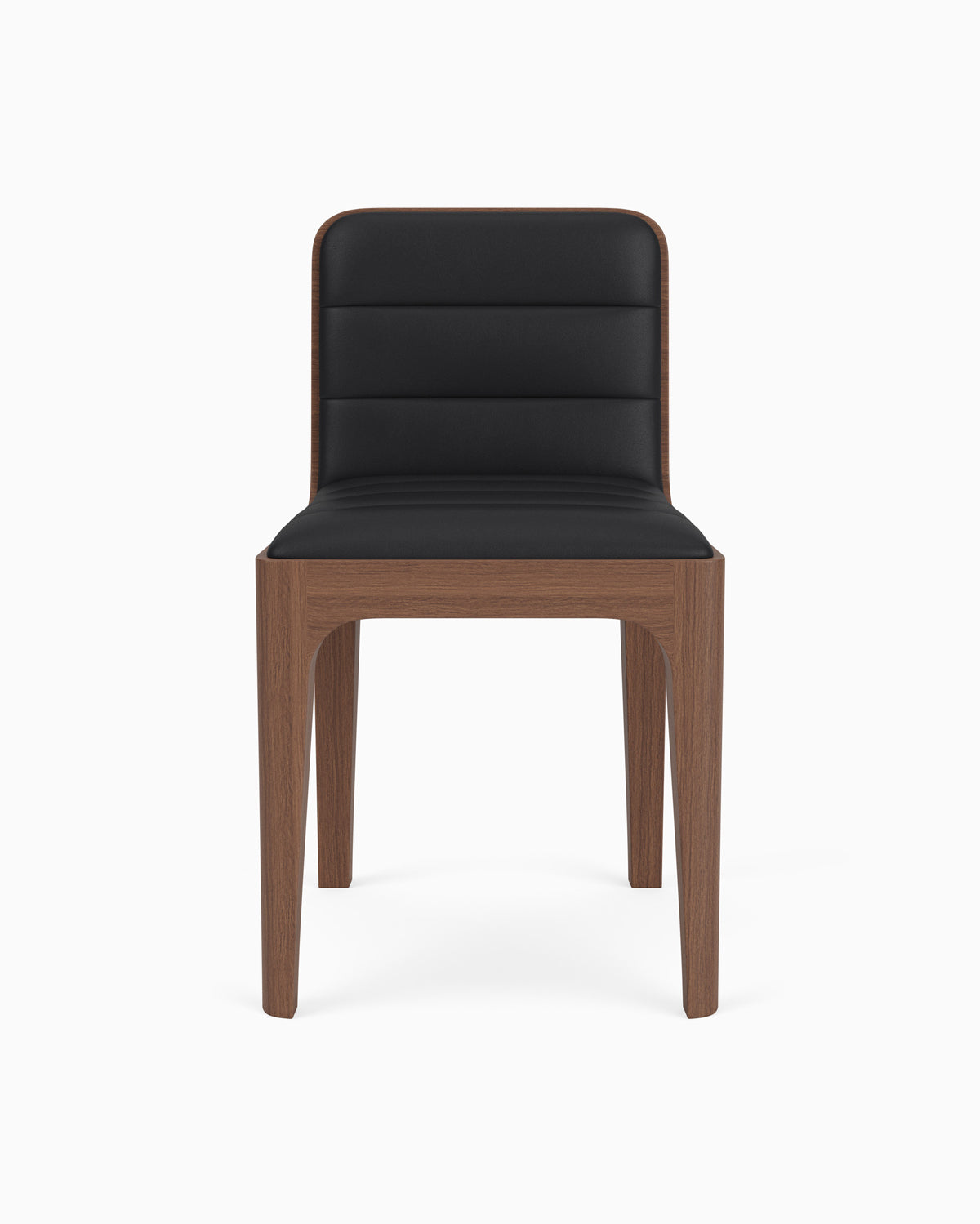 Black Leather Seat / Walnut Frame